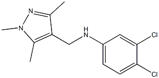 3,4-dichloro-N-[(1,3,5-trimethyl-1H-pyrazol-4-yl)methyl]aniline 구조식 이미지