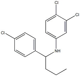 3,4-dichloro-N-[1-(4-chlorophenyl)butyl]aniline 구조식 이미지