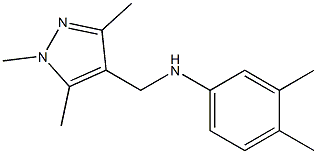 3,4-dimethyl-N-[(1,3,5-trimethyl-1H-pyrazol-4-yl)methyl]aniline Structure