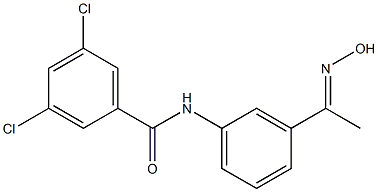 3,5-dichloro-N-{3-[1-(hydroxyimino)ethyl]phenyl}benzamide 구조식 이미지