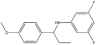 3,5-difluoro-N-[1-(4-methoxyphenyl)propyl]aniline Structure