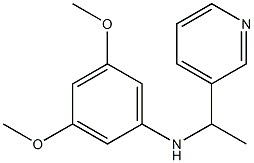 3,5-dimethoxy-N-[1-(pyridin-3-yl)ethyl]aniline Structure