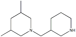 3,5-dimethyl-1-(piperidin-3-ylmethyl)piperidine Structure