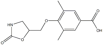 3,5-dimethyl-4-[(2-oxo-1,3-oxazolidin-5-yl)methoxy]benzoic acid Structure