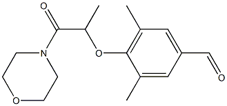 3,5-dimethyl-4-{[1-(morpholin-4-yl)-1-oxopropan-2-yl]oxy}benzaldehyde 구조식 이미지