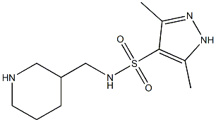 3,5-dimethyl-N-(piperidin-3-ylmethyl)-1H-pyrazole-4-sulfonamide Structure