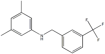 3,5-dimethyl-N-{[3-(trifluoromethyl)phenyl]methyl}aniline Structure