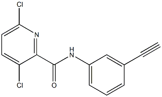 3,6-dichloro-N-(3-ethynylphenyl)pyridine-2-carboxamide 구조식 이미지