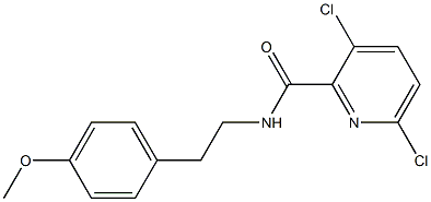3,6-dichloro-N-[2-(4-methoxyphenyl)ethyl]pyridine-2-carboxamide 구조식 이미지