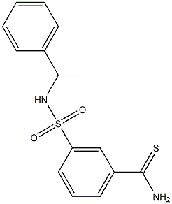 3-[(1-phenylethyl)sulfamoyl]benzene-1-carbothioamide Structure