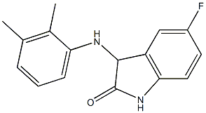 3-[(2,3-dimethylphenyl)amino]-5-fluoro-2,3-dihydro-1H-indol-2-one 구조식 이미지