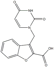 3-[(2,4-dioxo-1,2,3,4-tetrahydropyrimidin-1-yl)methyl]-1-benzofuran-2-carboxylic acid Structure