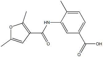 3-[(2,5-dimethyl-3-furoyl)amino]-4-methylbenzoic acid 구조식 이미지