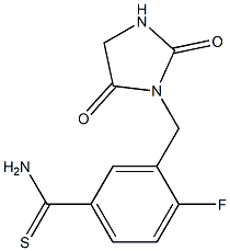 3-[(2,5-dioxoimidazolidin-1-yl)methyl]-4-fluorobenzenecarbothioamide 구조식 이미지