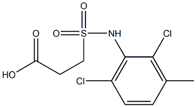 3-[(2,6-dichloro-3-methylphenyl)sulfamoyl]propanoic acid Structure
