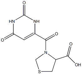 3-[(2,6-dioxo-1,2,3,6-tetrahydropyrimidin-4-yl)carbonyl]-1,3-thiazolidine-4-carboxylic acid Structure