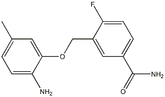 3-[(2-amino-5-methylphenoxy)methyl]-4-fluorobenzamide 구조식 이미지