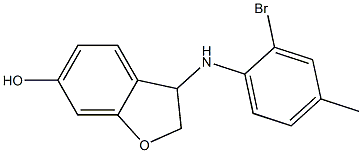 3-[(2-bromo-4-methylphenyl)amino]-2,3-dihydro-1-benzofuran-6-ol Structure