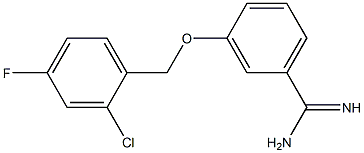 3-[(2-chloro-4-fluorobenzyl)oxy]benzenecarboximidamide Structure