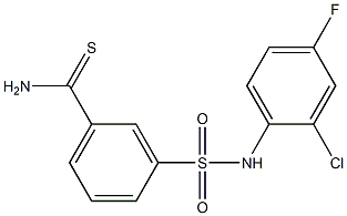 3-[(2-chloro-4-fluorophenyl)sulfamoyl]benzene-1-carbothioamide 구조식 이미지