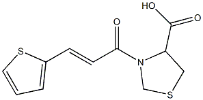 3-[(2E)-3-thien-2-ylprop-2-enoyl]-1,3-thiazolidine-4-carboxylic acid Structure