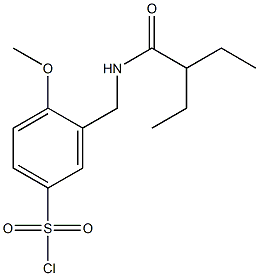 3-[(2-ethylbutanamido)methyl]-4-methoxybenzene-1-sulfonyl chloride 구조식 이미지