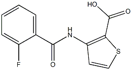 3-[(2-fluorobenzoyl)amino]thiophene-2-carboxylic acid Structure