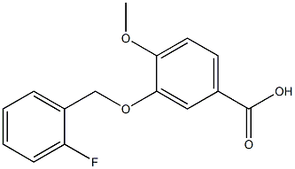 3-[(2-fluorophenyl)methoxy]-4-methoxybenzoic acid 구조식 이미지