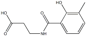 3-[(2-hydroxy-3-methylbenzoyl)amino]propanoic acid 구조식 이미지