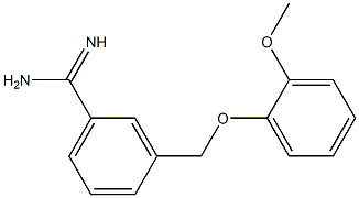 3-[(2-methoxyphenoxy)methyl]benzenecarboximidamide Structure