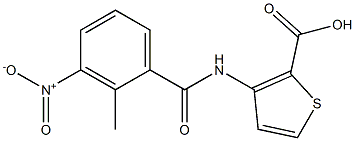 3-[(2-methyl-3-nitrobenzene)amido]thiophene-2-carboxylic acid Structure