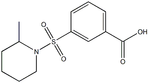 3-[(2-methylpiperidine-1-)sulfonyl]benzoic acid 구조식 이미지