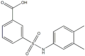 3-[(3,4-dimethylphenyl)sulfamoyl]benzoic acid 구조식 이미지