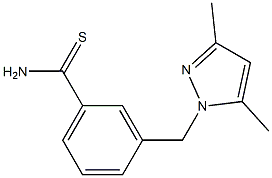 3-[(3,5-dimethyl-1H-pyrazol-1-yl)methyl]benzenecarbothioamide 구조식 이미지