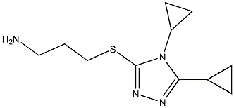 3-[(3-aminopropyl)sulfanyl]-4,5-dicyclopropyl-4H-1,2,4-triazole Structure