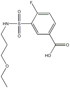 3-[(3-ethoxypropyl)sulfamoyl]-4-fluorobenzoic acid 구조식 이미지