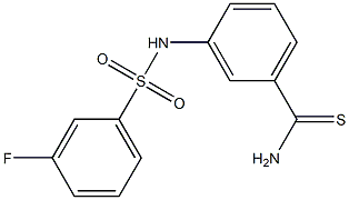 3-[(3-fluorobenzene)sulfonamido]benzene-1-carbothioamide Structure