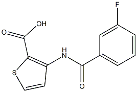 3-[(3-fluorobenzoyl)amino]thiophene-2-carboxylic acid 구조식 이미지