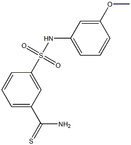 3-[(3-methoxyphenyl)sulfamoyl]benzene-1-carbothioamide Structure