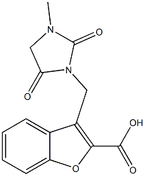 3-[(3-methyl-2,5-dioxoimidazolidin-1-yl)methyl]-1-benzofuran-2-carboxylic acid Structure