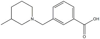 3-[(3-methylpiperidin-1-yl)methyl]benzoic acid Structure