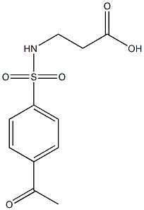 3-[(4-acetylbenzene)sulfonamido]propanoic acid Structure