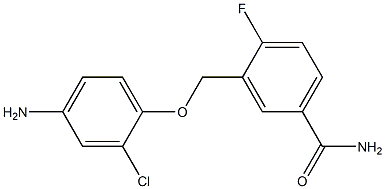 3-[(4-amino-2-chlorophenoxy)methyl]-4-fluorobenzamide 구조식 이미지