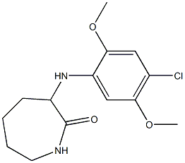 3-[(4-chloro-2,5-dimethoxyphenyl)amino]azepan-2-one Structure