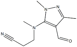 3-[(4-formyl-1,3-dimethyl-1H-pyrazol-5-yl)(methyl)amino]propanenitrile 구조식 이미지