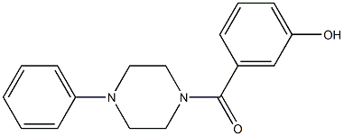 3-[(4-phenylpiperazin-1-yl)carbonyl]phenol Structure