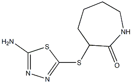 3-[(5-amino-1,3,4-thiadiazol-2-yl)sulfanyl]azepan-2-one Structure