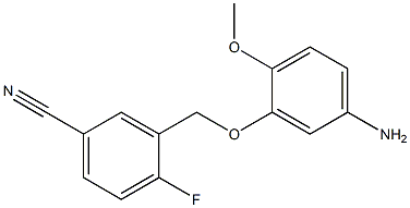 3-[(5-amino-2-methoxyphenoxy)methyl]-4-fluorobenzonitrile 구조식 이미지