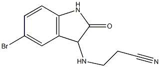 3-[(5-bromo-2-oxo-2,3-dihydro-1H-indol-3-yl)amino]propanenitrile 구조식 이미지