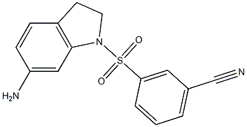 3-[(6-amino-2,3-dihydro-1H-indole-1-)sulfonyl]benzonitrile 구조식 이미지